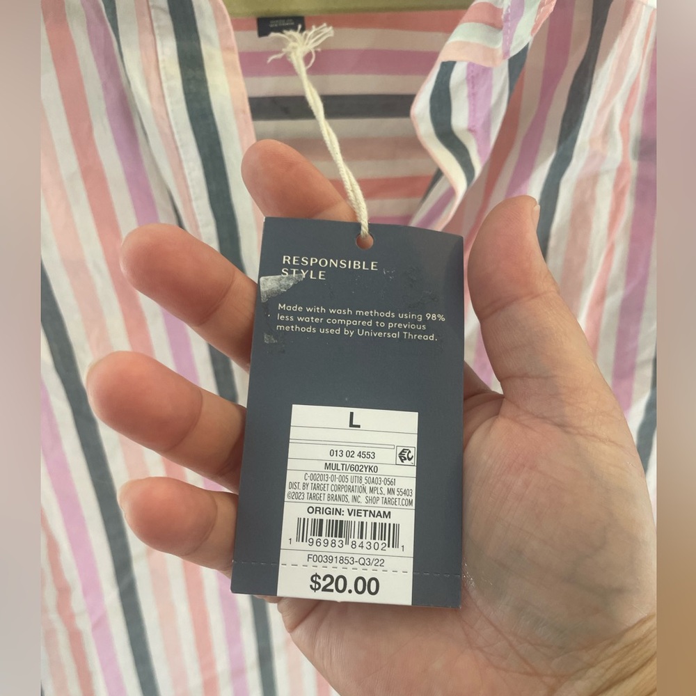 Universal Thread Multicolor Striped Shirt - Picture 4 of 8